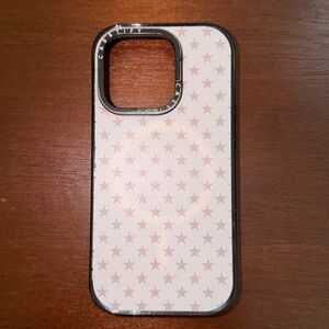 Casetify Impact Ring Stand Case MagSafe Compatible - Pink Stars - iPhone 14 Pro